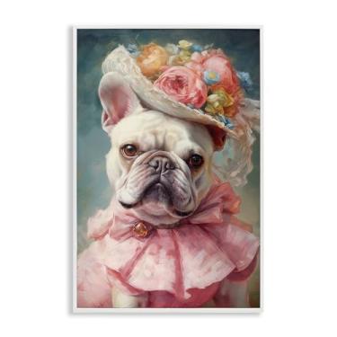 Imagem de Stupell Industries Design de arte giclée emoldurado branco francês real feminino por Wumples, 46 x 30