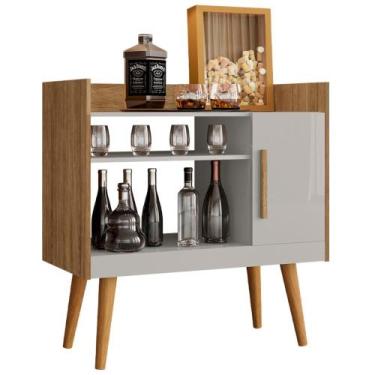 Imagem de Aparador Bar Cafe 1 Porta 71 cm BECHARA, Naturalle Off White