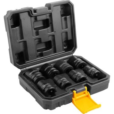 Imagem de Vonder, Jogo De Soquetes De Impacto Sextavados, Encaixe De 1/2", 10,0 Mm A 24,0 Mm, Com 8 Peças.