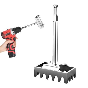 Imagem de Qivine Cortador de furo quadrado criativo, cortador retangular de aço manganês, serra de recorte de caixa elétrica, furador quadrado de um passo para caixa elétrica, tijolo, pedra de cimento de