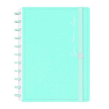 Imagem de Caderno de Disco Inteligente Personalizado Iscool G Solid Glitter Verde Oceano