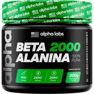 Imagem de Beta Alanina 100% Pura Alpha Labs - Pote 200g Sabor Neutro
