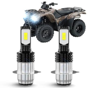 Imagem de TJJTGBR Lâmpadas de neblina H6 H6M, compatíveis com Honda Rancher 350 4x4 2x4 ES lâmpadas, anos: 2000 2001 2002 2003 2004 2005 2006, 6000K lâmpadas brancas H6M, Plug and Play, pacote com 2