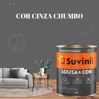 Imagem de Tinta Lousa e Cor Cor Rosa Pink Suvinil Parede Lousa 800ml, Cinza Chum