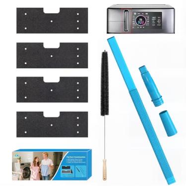 Imagem de Conjunto de 6 peças GE Lavadora Secadora, WH01X35719 Substituição de filtro de fiapos com kit de limpeza de ventilação de secador, novo filtro de fiapos 2025 para esponja de filtro de máquina de lavar