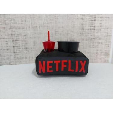 Imagem de Kit cinema - almofada personaliza c/copo + balde de pipoca - THEOVITEX