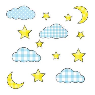 Imagem de Adesivo de Parede Infantil Nuvens Quarto Menino Bebe - 198ir - Allodi
