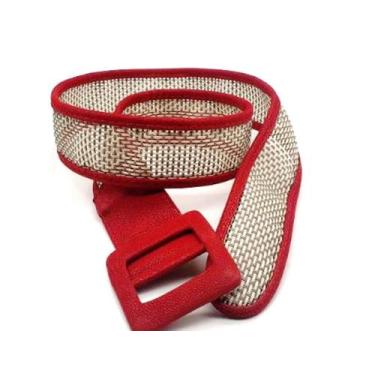 Imagem de Cinto faixa transparente viés MA002v - Barão do Couro, Vermelho, M