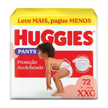 Imagem de Fralda Pants Roupinha Huggies Proteção Acolchoada XXG 72 Unidades