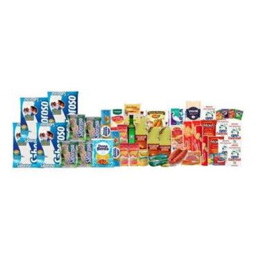 Imagem de Cesta Básica Alimentos (45 Itens) Com Carne E Linguiças - Higipack