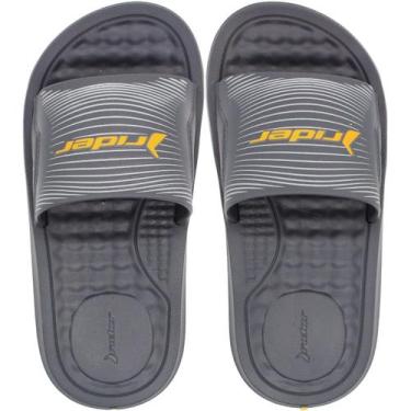 Imagem de Chinelo Slide Infantil Rider Step Menino, Cinza, 31
