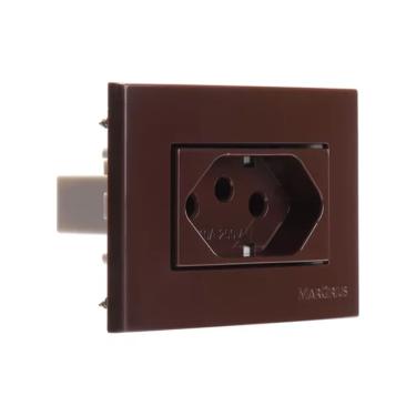 Imagem de Tomada P/ Moveis Margirius 2p+t Marrom 20a 250v 