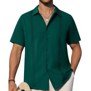 Imagem de Camisa de manga curta Alimens & Gentle Guayabera para homens