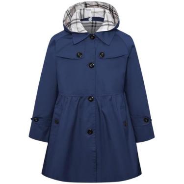 Imagem de Jaqueta corta-vento feminina Betusline azul marinho 4-5T