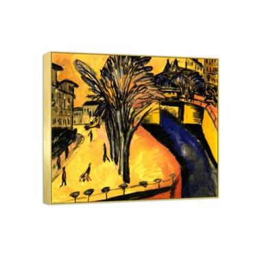 Imagem de BMZFYBS Impressão em tela pintura famosa imagem de parede - anjo amarelo - pôster moldura dourada para sala de estar banheiro decoração de casa 20 x 25 cm 8 x 10 pol