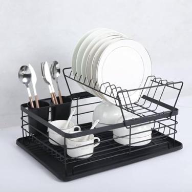 Imagem de Escorredor de Louças 2 Andares - Preto Fosco