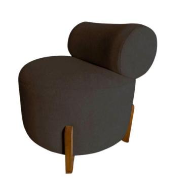 Imagem de Poltrona Decorativa Mônaco Suede Marrom - Mansão Decor