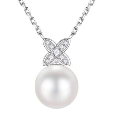 Imagem de Iefil Colar feminino de pérolas pretas taitianas, colares de pérolas cultivadas em água doce natural para mulheres, joias de luxo de pérolas de 10 a 11 mm, presentes de aniversário para esposa, mãe