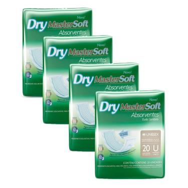 Imagem de Kit 4 Absorvente Geriátrico Dry MasterSoft 20 Unidades cada