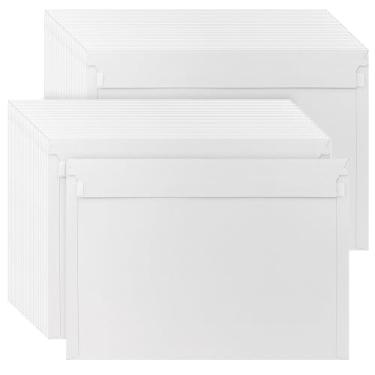 Imagem de Pacote com 150 envelopes rígidos, envelopes grossos de papelão branco simples A4 para casamentos, convites, fotos, cartões postais, cartões comemorativos, correspondências