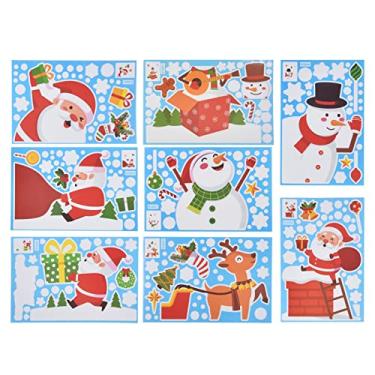 Imagem de ZJchao 8pcs Janela de Natal Cabras, Adesivos de Natal, Adesivo de Boneco de Neve Diy Janela de Vidro PVC Decorativo Colando na, Vidro e Portas para a Sala de Estar