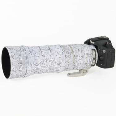 Imagem de CHASING BIRDS Revestimento impermeável de camuflagem de lente para Sony FE 100-400 mm F4.5-5.6 GM OSS capa protetora de lente à prova de chuva versão IV (branco elétrico, com 2.0X TC (SEL20TC))