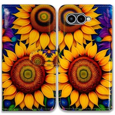 Imagem de Bcov Capa para T-Mobile Revvl 8, lindos girassóis couro flip capa carteira com compartimento para cartão suporte capa para T-Mobile Revvl 8