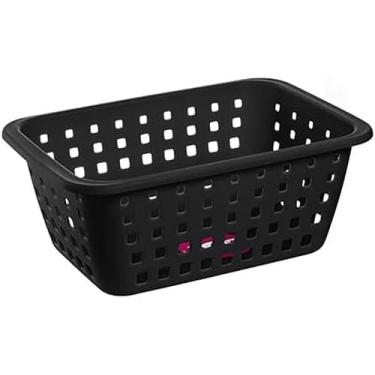 Imagem de Ordene - Cesto Organizador Plástico Grande com Volume de 5,2 Litros, Cor Preta, Linha Log.
