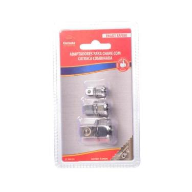 Imagem de Saga Corneta Kit 3 Adaptador Catraca Chave Combinada 3356403 - ETILUX