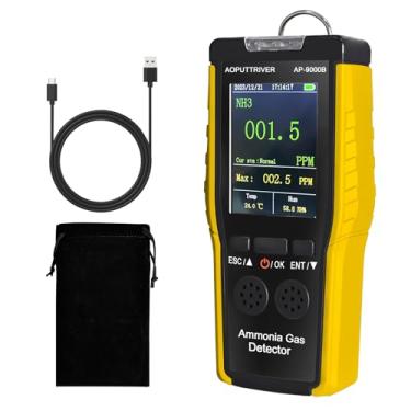 Imagem de Detector de gás de amônia 9000B, 0~100PPM NH3 Medidor de gás amônia com temperatura (°C/C), umidade para industrial, doméstico, fábrica, qualidade de purificador de ar, granjas avícolas