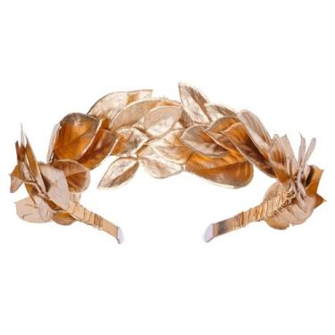 Imagem de Bandana KorviShow Golden Greek Laurel Leaf para mulheres e homens