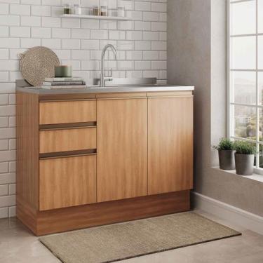 Imagem de Balcão para Pia 120cm sem Tampo Aroeira CabeCasa MadeiraOriginals - Ca