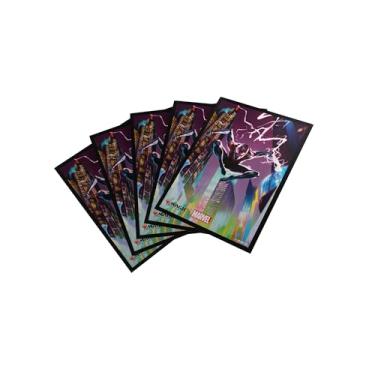 Imagem de Gamegenic Magic: The Gathering Capas de arte premium do Homem-Aranha da Marvel - Homem-Aranha Miles Morales - 105 capas de cartão texturizadas foscas com arte colorida, embalagem pronta para torneios