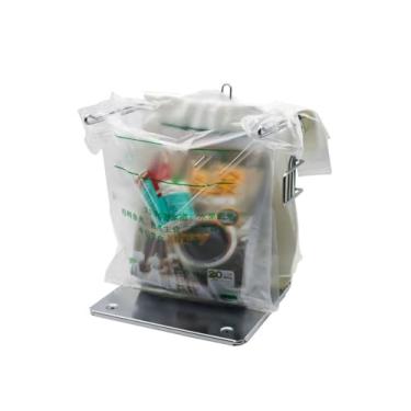 Imagem de TEMIREN Camiseta De Supermercado, Sacola Compras, Suporte Plástica, Dispensador Sacolas Plástica Porta Armário Prata