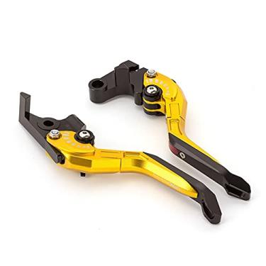 Imagem de XLYJNB CNC 3D Losango Alavancas de embreagem de freio extensíveis dobráveis para Honda XL125 Varadero V1-V3 XL 125 2001-2003 2002 2003 Alavanca de embreagem de freio de motocicleta (Cor: H)