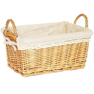 Imagem de Cesta de armazenamento de vime, cesta de flores, cesta de compras, cesta de frutas de rotim cesta de legumes cesta de armazenamento cesta de ovos