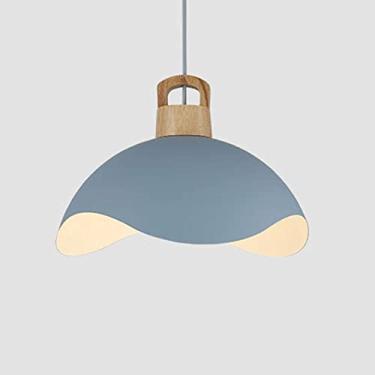 Imagem de CHENKUI Abajur tipo pétala criativa, luminária decorativa pendente de madeira arte de teto luminárias de teto para bar restaurante luminárias industriais compatíveis com LED, Lncandescent