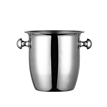 Imagem de Baldes de gelo isolados de aço inoxidável, balde de champanhe espesso, baldes de gelo, isolantes, baldes de bebidas geladas para festa/casa/bar, cerveja e champanhe