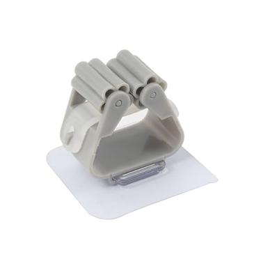 Imagem de Suportes para Mop e Vassoura - Organizador Multiuso de Utensílios de Limpeza, para Vassouras, Rodos e Ferramentas na Parede(Cinza,5 pcs)