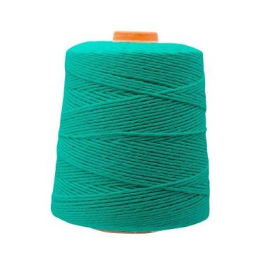 Imagem de Barbante Pluma 600g Colorido Fio 6 / Fio 8, Verde Jade Fio 06 Cor 09