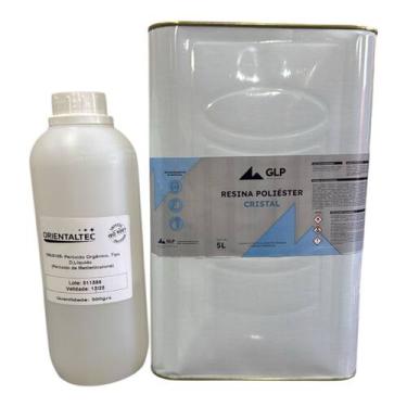 Imagem de Resina Poliéster Cristal 5l + Catalisador - Glp distribuidora