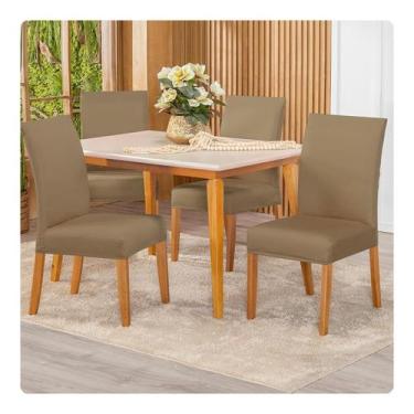 Imagem de Kit Capa Para Cadeira 04 Unidades Tecido Malha Gel - Lenharo Enxovais,