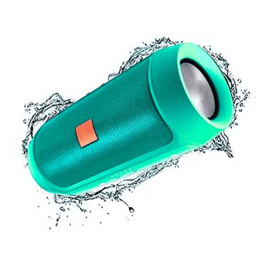 Imagem de Caixa de Som S/Fio Portátil Bluetooth Rádio AL006 Verde Água