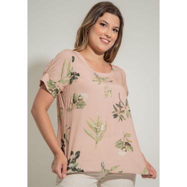 Imagem de Blusa Viscose Pau a Pique Estampada Rosê
