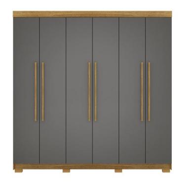 Imagem de Guarda-Roupa Alto 6 Portas 2 Gavetas Norway Nature/Alasca - Vila Rica,