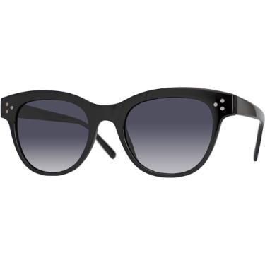 Imagem de Óculos de Sol Redondo Feminino Preto Com Lente Polarizada Proteção UV400 Original Village Heaven 6147