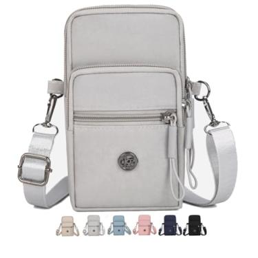 Imagem de Bolsas transversais pequenas para mulheres, mini bolsas de celular carteiras de pulso bolsa de ombro bolsa de braço bolsa de viagem para mulheres e homens, B - cinza, Medium, Bolsa transversal pequena