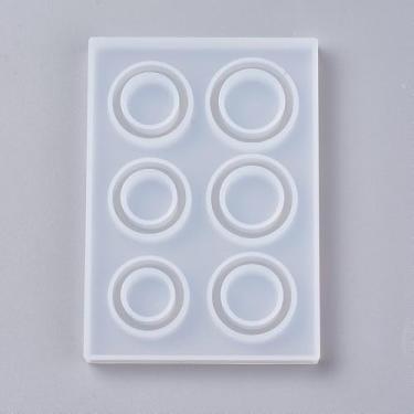 Imagem de 1 peça de moldes de silicone 18/19 mm anel redondo joia circular molde de fundição de resina para artesanato de argila de polímero faça você mesmo, pingentes, brincos, chaveiro, colar, decoração