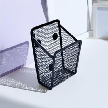 Imagem de Porta-lápis magnético de aço inoxidável, armário, tela branca, quadro-negro, cozinha, casa, escritório, cesto de canetas