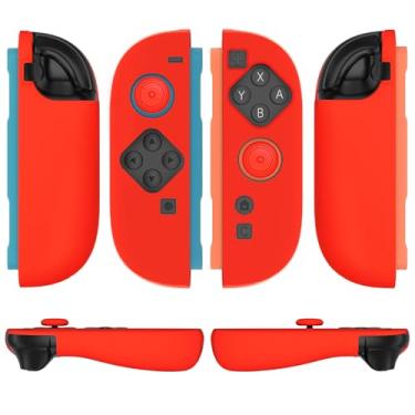Imagem de TNP JoyCon 2 Capa para Nintendo Switch 2 2025 - Capa protetora de silicone com tampas de aperto de polegar - Capa macia para controle Switch 2 Joy Con (vermelho)